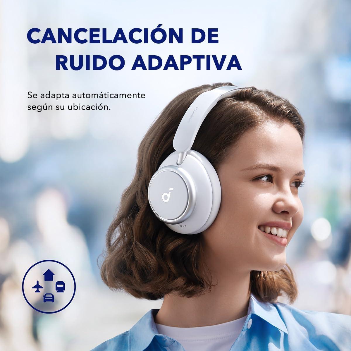 image:imageSoundcore by Anker Space Q45 Adaptive Active Noise Cancelling Headphones Reduce Noise by Up to 98 50H Playtime App Control LDAC HiRes Wireless Audio Comfortable Fit Clear Calls Bluetooth 53White