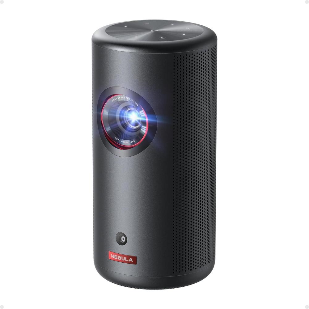 image:imageNEBULA Capsule 3 GTV Portable Mini Projector Netflix Officially Licensed 1080P Smart Projector with WiFi 25 hrs Battery 120Inch Display Dolby Digital for Any SpaceCapsule 3 laser