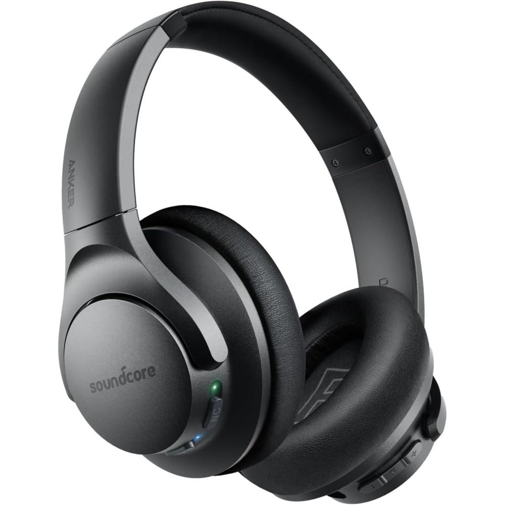 image:imageSoundcore Anker Life Q20 Hybrid Active Noise Cancelling Headphones Wireless Over Ear Bluetooth Headphones 60H Playtime HiRes Audio Deep Bass Foam Ear Cups Travel Office USBC ChargingBlack