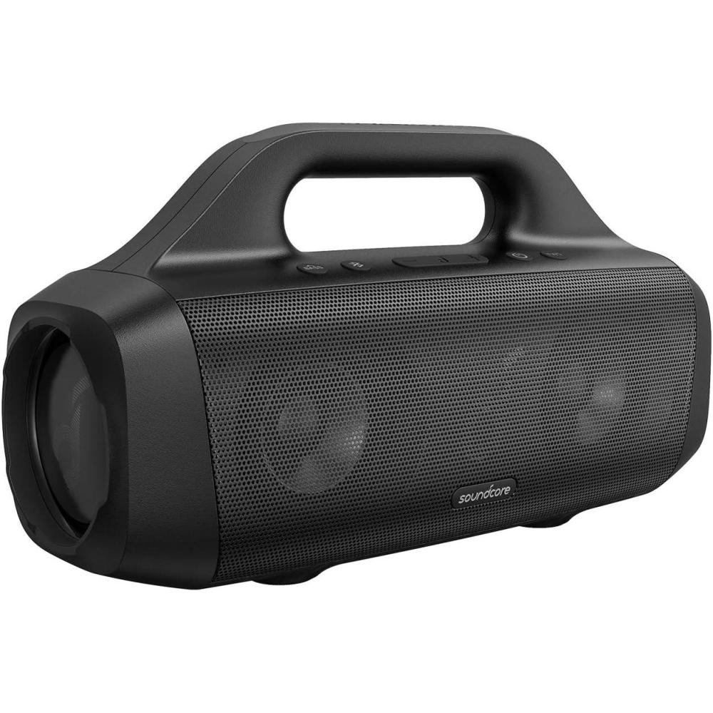 image:imageSoundcore Anker Motion Boom Waterproof Bluetooth Speaker with Titanium Drivers BassUp Technology IPX7 24H Playtime App Builtin Handle Outdoor Speaker for Camping Pool Beach Backyard