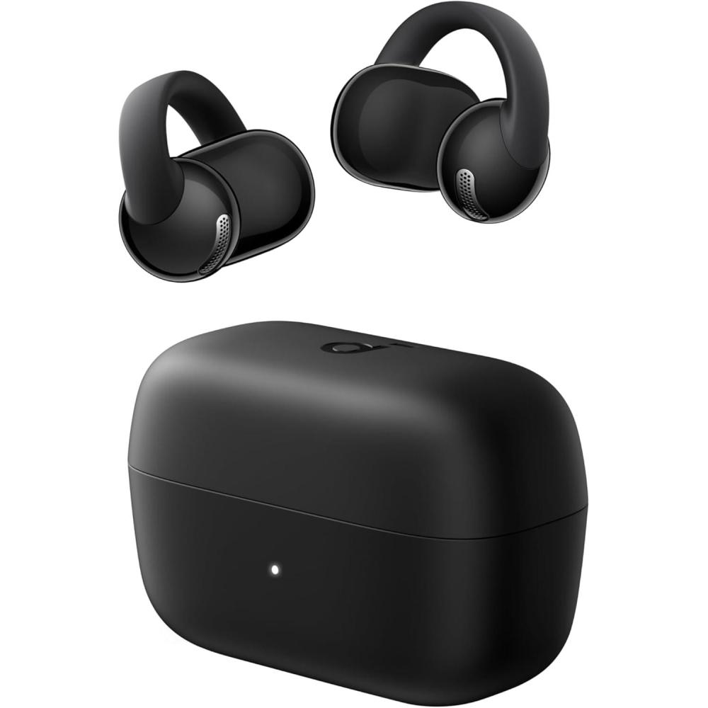 image:imageSoundcore C50i Open Ear Earbuds ClipOn Headphones Over Ear for Running Workout 12mm Drivers Powerful Bass 28H Playtime IP55 Waterproof Bluetooth 60 HiRes FlexiClip Design by AnkerBlack