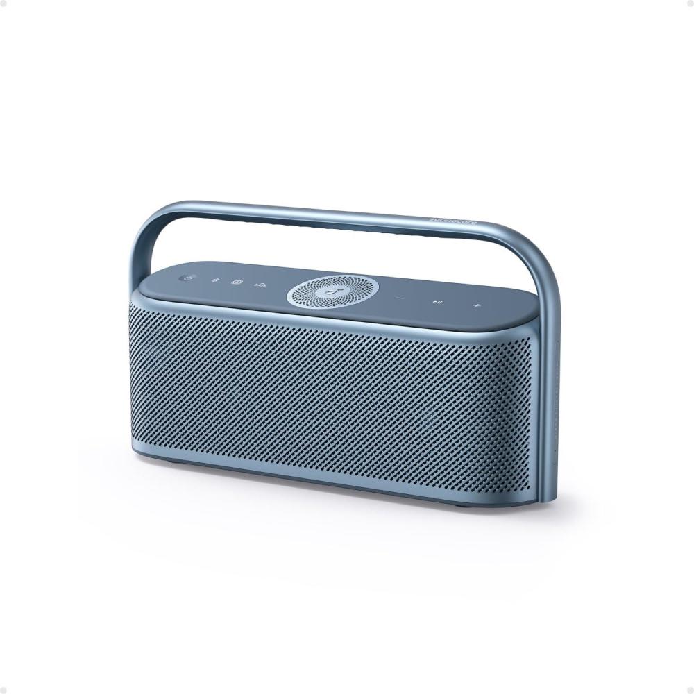 image:imageSoundcore Motion X600 Portable Bluetooth Speaker HiRes Spatial Audio with Wireless 50W Sound IPX7 Waterproof Pro EQ AUXin Portable Speaker for Home Office Backyard and Bathroom UseBlue Lunar Blue