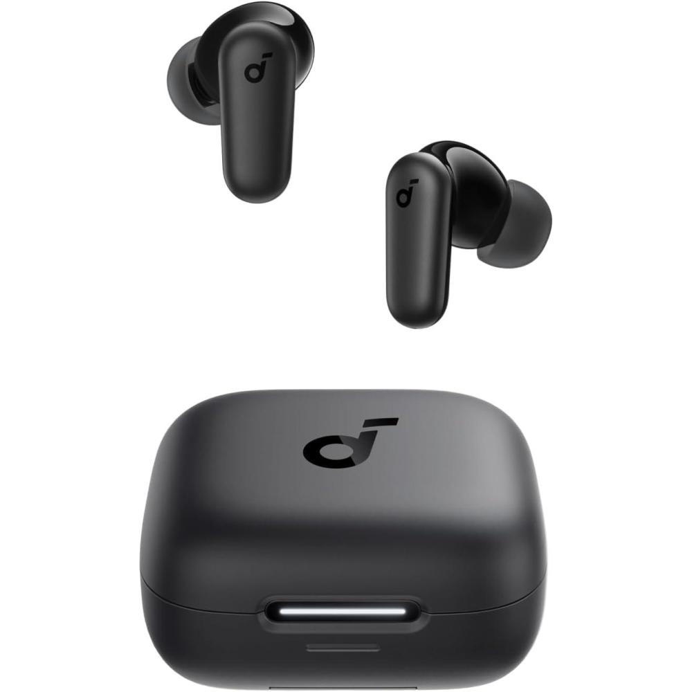 image:imageSoundcore P30i by Anker Noise Cancelling Earbuds Strong and Smart Noise Cancelling Powerful Bass 45H Playtime 2in1 Case and Phone Stand IP54 Wireless Earbuds Bluetooth 54 BlackBlack
