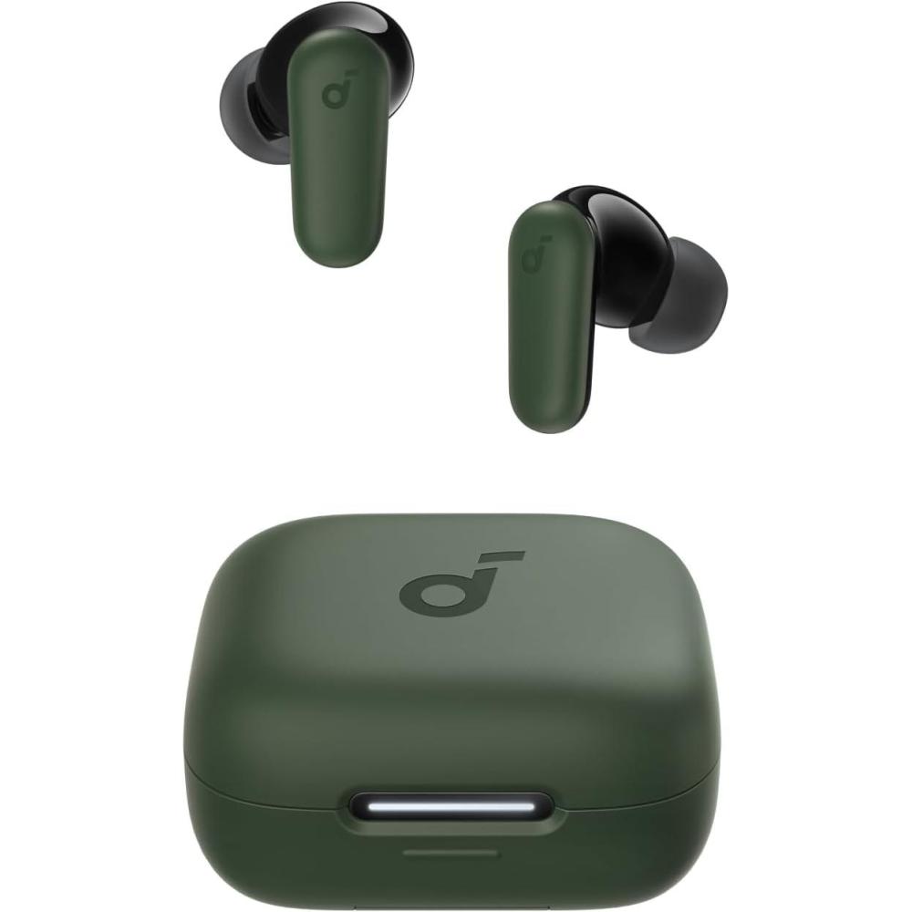 image:imageSoundcore P30i by Anker Noise Cancelling Earbuds Strong and Smart Noise Cancelling Powerful Bass 45H Playtime 2in1 Case and Phone Stand IP54 Wireless Earbuds Bluetooth 54 BlackGreen