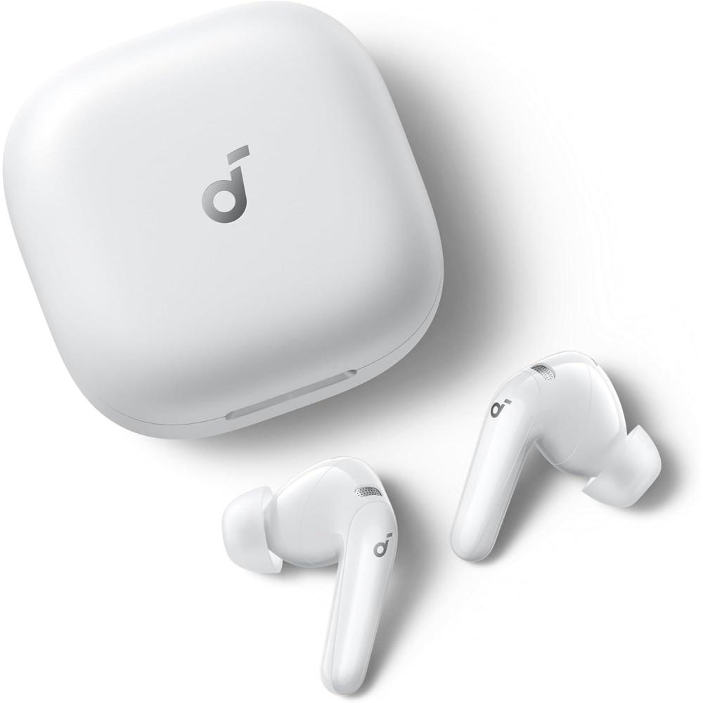 image:imageSoundcore P31i by Anker RealTime Adaptive Noise Cancelling HiRes Sound Translation Earbuds 50H Playtime Wireless Earbuds Bluetooth Earphones Spatial Audio Fast Charging IP55White