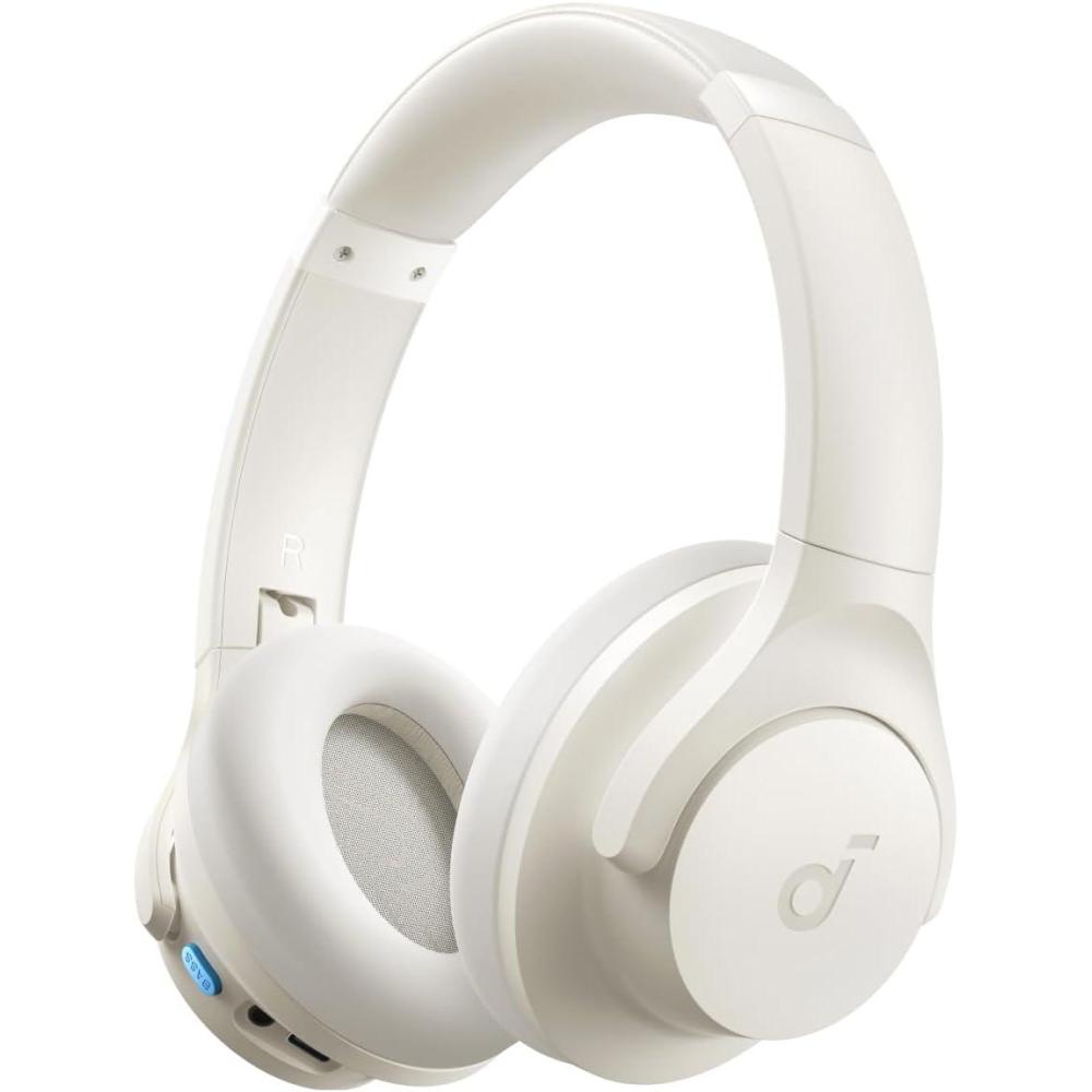 image:imageSoundcore Q11i Wireless OverEar Bluetooth Headphones by Anker Deep Bass 60H Playtime HiRes Audio Detachable Ear Cushions Multipoint ConnectionCream White
