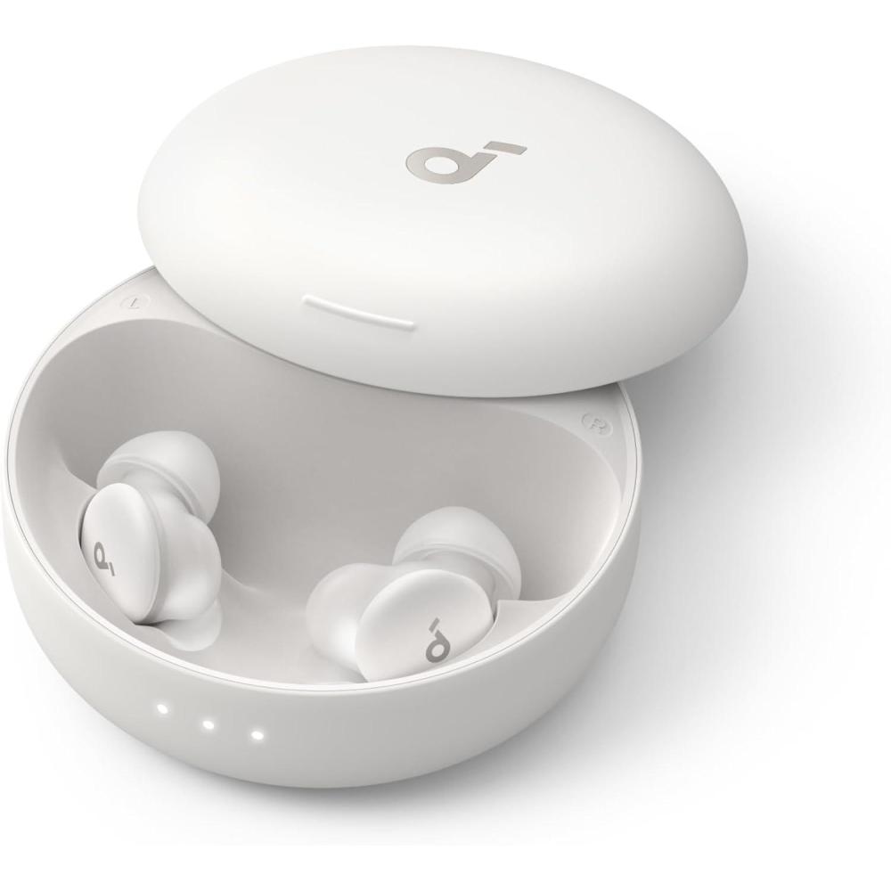 image:imageSoundcore Sleep A30 by Anker Sleep Earbuds Smart Active Noise Cancelling Sleep Headphones Adaptive SnoreMasking System UltraComfort for Side Sleepers 45H PlaytimeMoonlit White