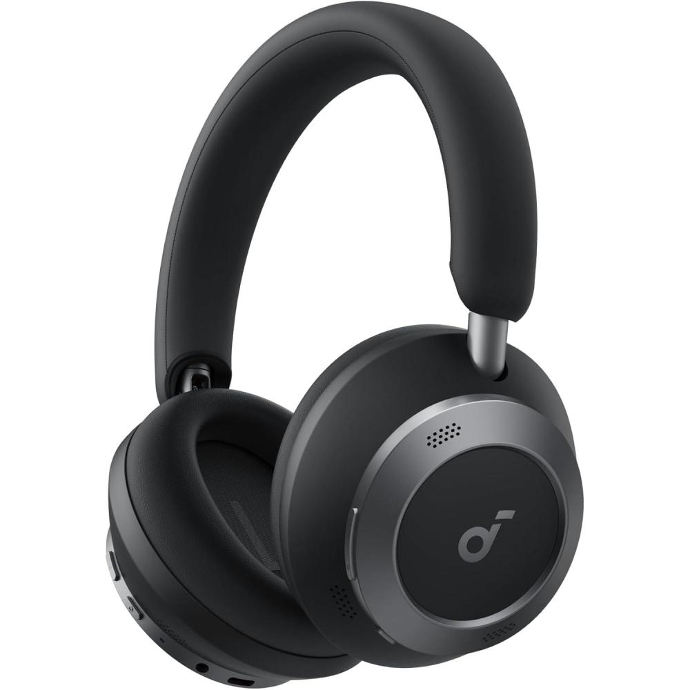 image:imageSoundcore Space One Pro FlexiCurve OverEar Headphone Adaptive Active Noise Cancelling Headphones Driven by 6 Mics 60H Lossless Audio UltraFast Charging HiRes Wireless Comfortable FitJet Black