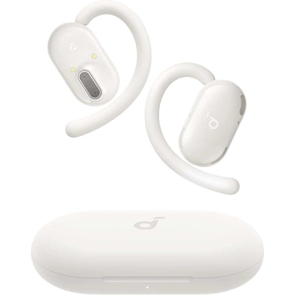 image:imageSoundcore V20i by Anker OpenEar Headphones Adjustable Ear Hooks UltraComfort Snug Fit Powerful Sound Clear Calls IP55 36H Playtime Bluetooth 54 Wireless Earbuds Multipoint ConnectionWhite