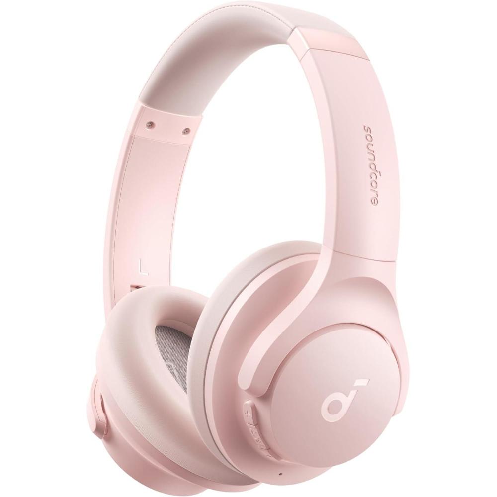 image:imageSoundcore by Anker Q20i Hybrid Active Noise Cancelling Headphones Wireless OverEar Bluetooth 40H Long ANC Playtime HiRes Audio Big Bass Customize via an App Transparency ModePink