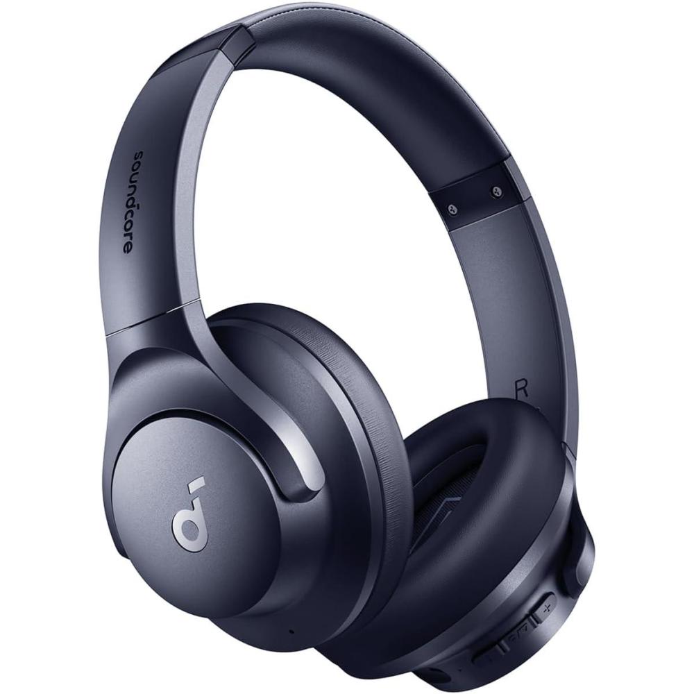 image:imageSoundcore by Anker Q20i Hybrid Active Noise Cancelling Headphones Wireless OverEar Bluetooth 40H Long ANC Playtime HiRes Audio Big Bass Customize via an App Transparency ModeBlue