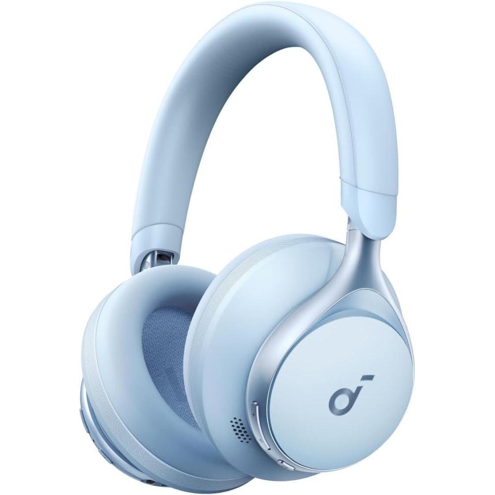 image:imageSoundcore by Anker Space One Active Noise Cancelling Headphones 2X Stronger Voice Reduction 40H ANC Playtime App Control LDAC HiRes Wireless Audio Comfortable Fit Clear Calls Bluetooth 53Sky Blue