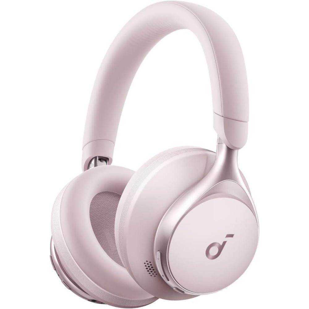 image:imageSoundcore by Anker Space One Active Noise Cancelling Headphones 2X Stronger Voice Reduction 40H ANC Playtime App Control LDAC HiRes Wireless Audio Comfortable Fit Clear Calls Bluetooth 53Cloud Pink