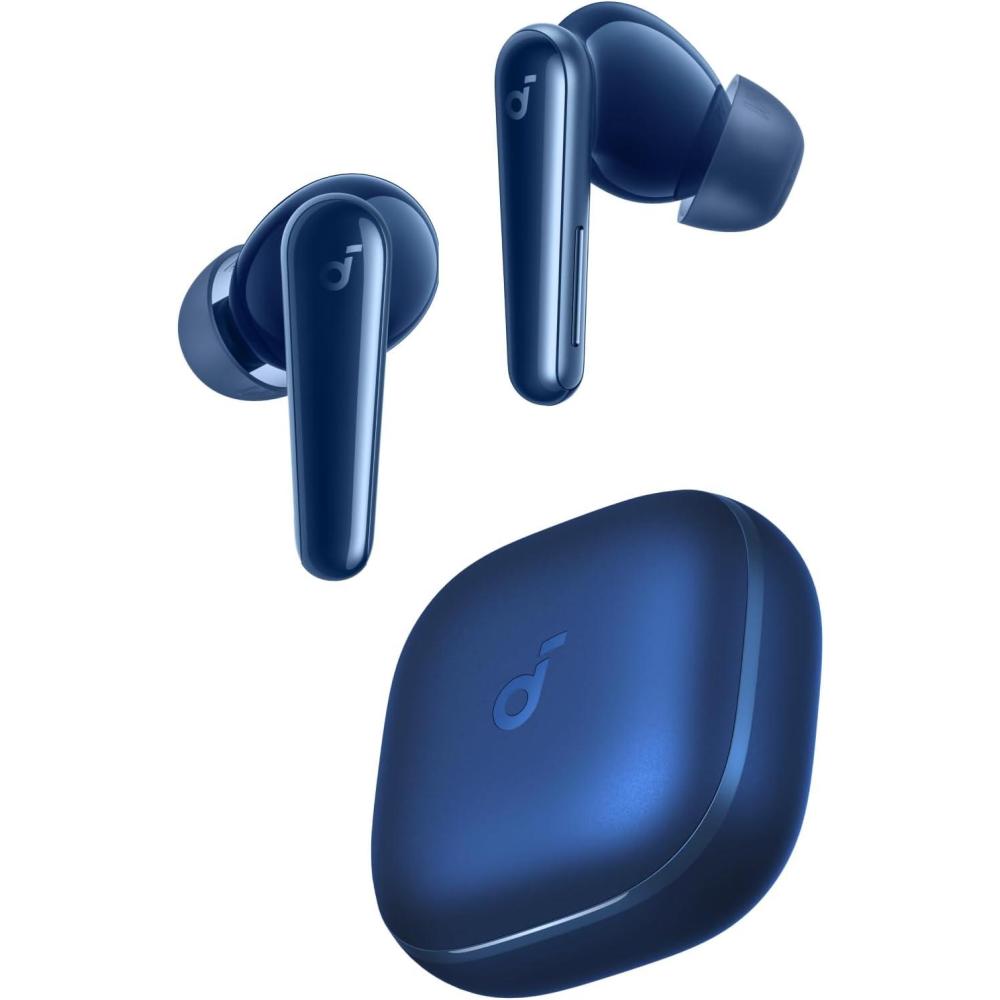 image:imagesoundcore Liberty 5 by Anker NoiseCancelling Wireless Earbuds 2x Stronger Voice Reduction RealTime Adaptive Noise Cancellation Fast Charging Dolby Audio 6Mic AI Clear Calls Long Battery LifeAbyss Blue