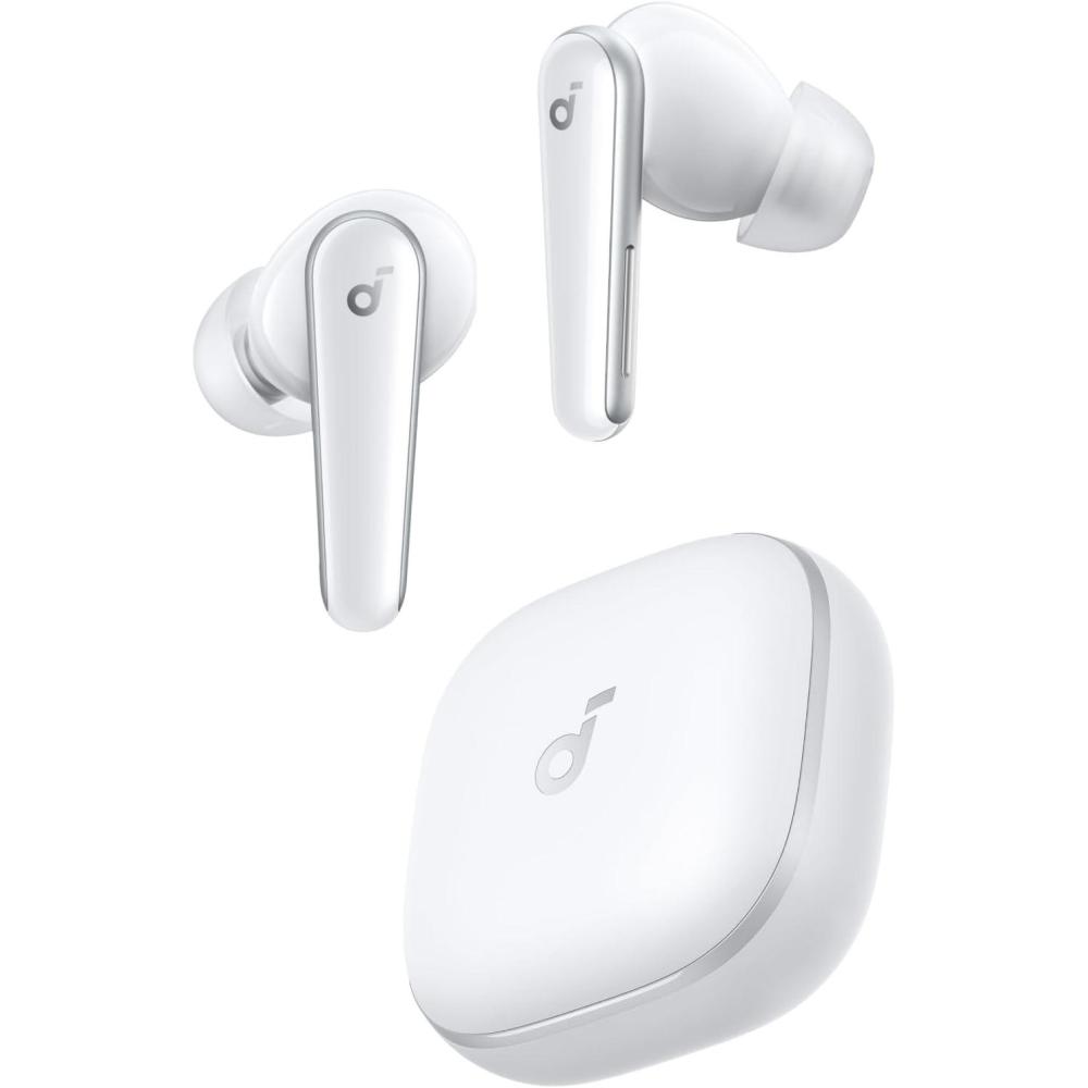 image:imagesoundcore Liberty 5 by Anker NoiseCancelling Wireless Earbuds 2x Stronger Voice Reduction RealTime Adaptive Noise Cancellation Fast Charging Dolby Audio 6Mic AI Clear Calls Long Battery LifeCloud White