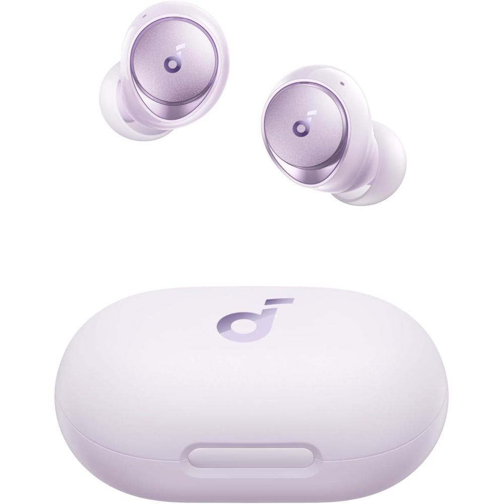 image:imagesoundcore by Anker Space A40 AutoAdjustable Active Noise Cancelling Wireless Earbuds Reduce Noise by Up to 98 50H Playtime HiRes Sound Comfortable Fit App Customization Wireless Charge BluePurple