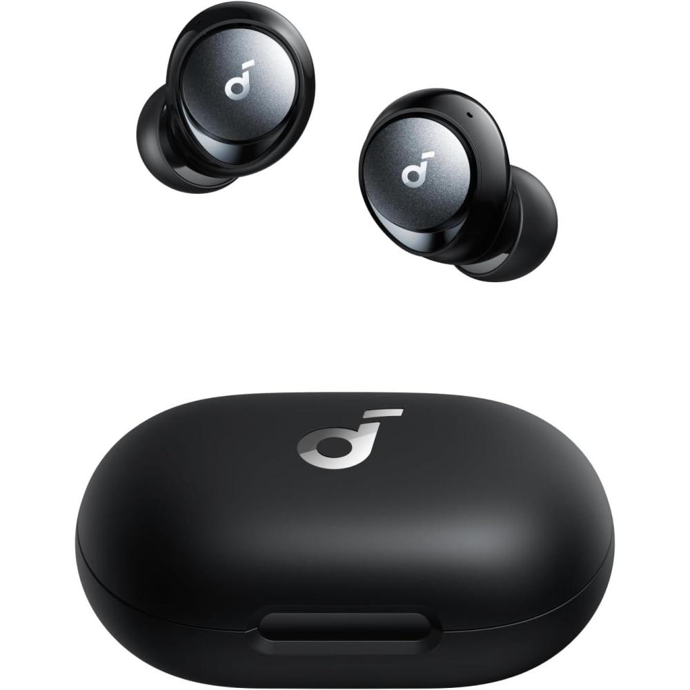 image:imagesoundcore by Anker Space A40 AutoAdjustable Active Noise Cancelling Wireless Earbuds Reduce Noise by Up to 98 50H Playtime HiRes Sound Comfortable Fit App Customization Wireless Charge BlueBlack