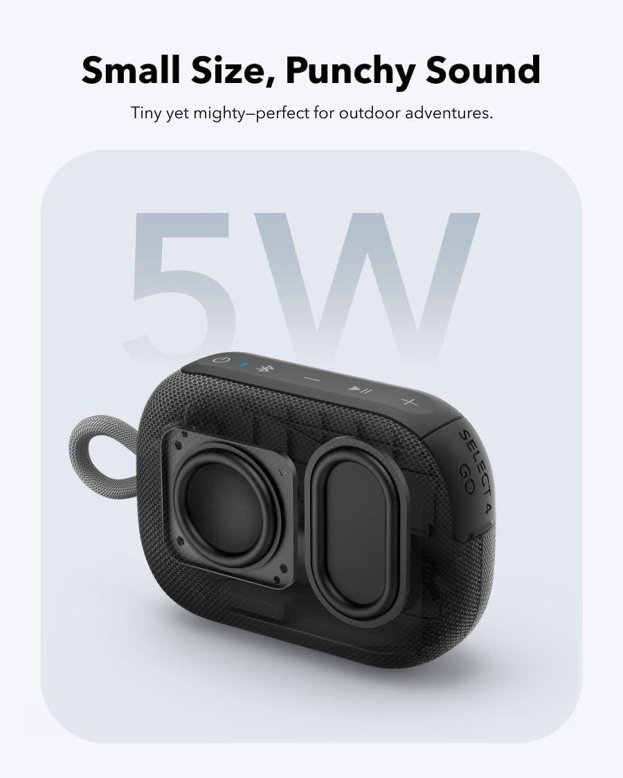 image:imagesoundcore Select 4 Go Bluetooth Shower Speaker by Anker IP67 WaterproofDustproof Portable Wireless 20H Playtime Floatable Powerful Sound Electronics for OutdoorsHomeOfficeTravelPartyPurpleBlack