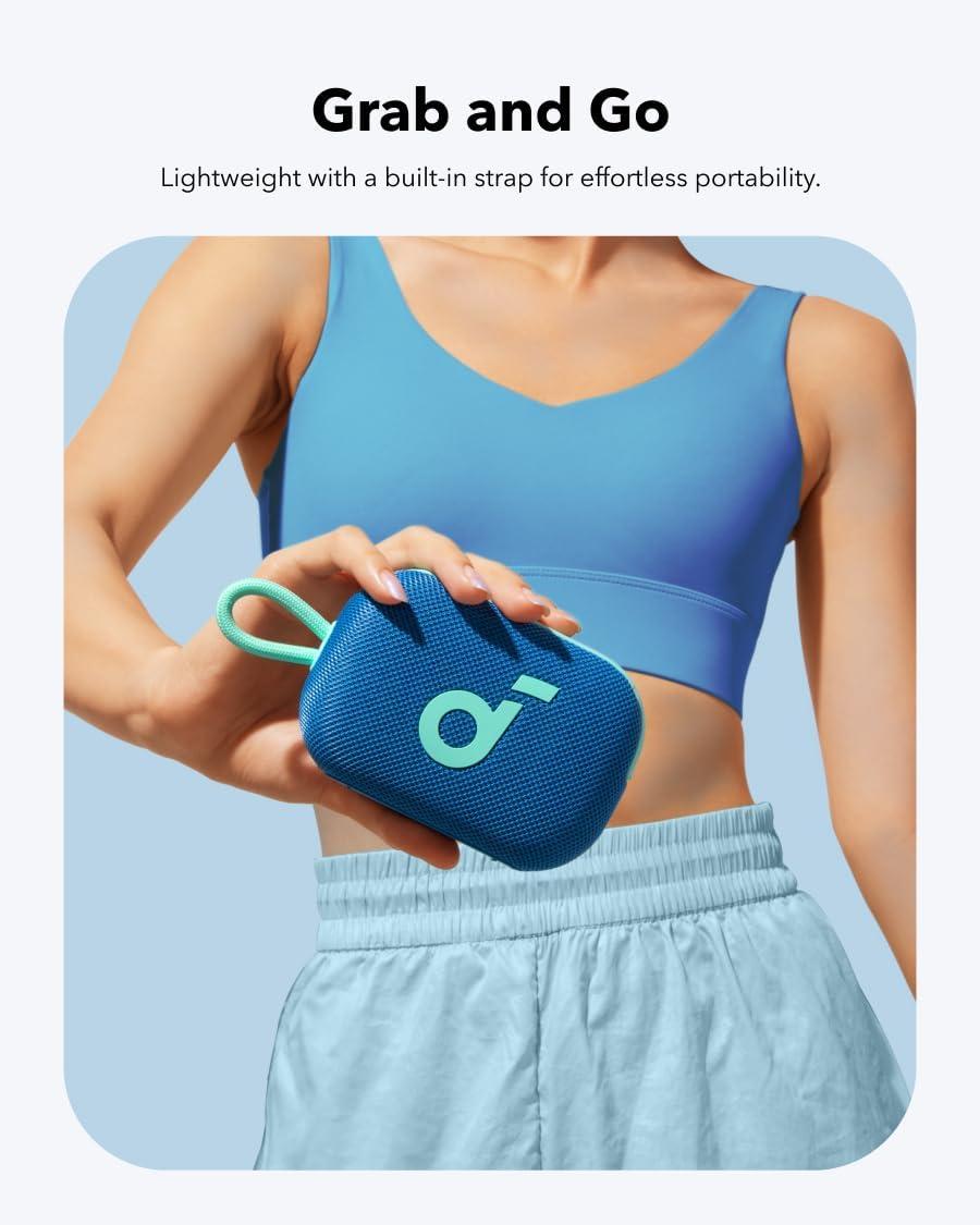 image:imagesoundcore Select 4 Go Bluetooth Shower Speaker by Anker IP67 WaterproofDustproof Portable Wireless 20H Playtime Floatable Powerful Sound Electronics for OutdoorsHomeOfficeTravelPartyPurpleBlue
