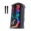 image:imagesoundcore Rave 3S AI Party Speaker with 2 Wireless Microphones 200W Sound AI Vocal Removal Reverb Light Show 12H Playtime Portable Bluetooth PA System for Home Party or Backyard