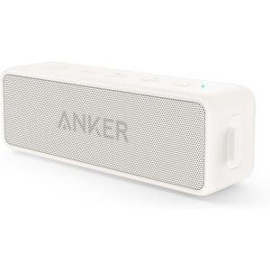 Anker Soundcore 2 Portable Bluetooth Speaker with Stereo Sound, Bluetooth 5, Bassup, IPX7 Waterproof, 24-Hour Playtime, Wireless, Speaker for Home, Outdoors, Travel – Blue(White)