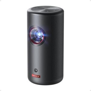 NEBULA Capsule 3 GTV Portable Mini Projector, Netflix Officially Licensed, 1080P Smart Projector with Wi-Fi, 2.5 hrs Battery, 120-Inch Display, Dolby Digital, for Any Space(Capsule 3 laser)