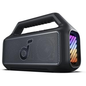 Soundcore Boom 2 by Anker, Outdoor Speaker, 80W, Subwoofer, BassUp 2.0, 24H Playtime, IPX7 Waterproof, Floatable, RGB Lights, USB-C, Custom EQ, Bluetooth 5.3, Portable for Camping and Beach – Green(Black)
