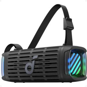 Soundcore Boom 3i by Anker, Compact Outdoor Speaker, IP68 Waterproof, Floating Playback, Saltwater-Resistant, BassUp 2.0, 50W Portable Speaker, Bluetooth 5.3, 16H, TWS, Kayak/Fishing/Camping-Green(Black)