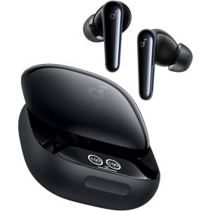 Soundcore Liberty 4 Pro by Anker, Noise Cancelling Wireless Earbuds, 7-Sensor and Real-Time Adaptive Noise Cancelling, 2× Faster Charging, Studio-Level Hi-Fi Music, Clear Calls with 6 Mics and AI(Glossy Black)