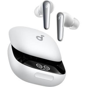 Soundcore Liberty 4 Pro by Anker, Noise Cancelling Wireless Earbuds, 7-Sensor and Real-Time Adaptive Noise Cancelling, 2× Faster Charging, Studio-Level Hi-Fi Music, Clear Calls with 6 Mics and AI(White)