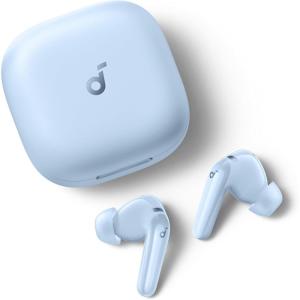 Soundcore P31i by Anker, Real-Time Adaptive Noise Cancelling, Hi-Res Sound, Translation Earbuds, 50H Playtime, Wireless Earbuds, Bluetooth Earphones, Spatial Audio, Fast Charging, IP55(Light Blue)