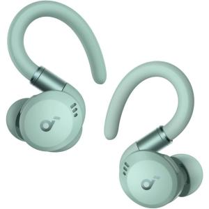 Soundcore Sport X20 by Anker, True-Wireless Workout Earbuds, Rotatable and Extendable Ear Hooks, Noise Cancelling, Deep Bass, IP68 Waterproof, Sweatproof, Dustproof, 48H Play, Sport Earbuds for Gym(Green)