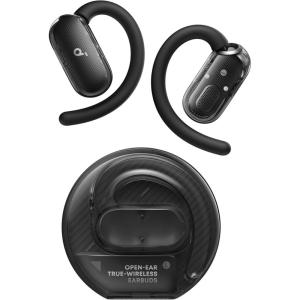 Soundcore V40i by Anker, Open-Ear Headphones, Clear Design, Lidless Case, 4 Adjustable Positions for Every Ear Size, Richer Bass, IP55, 21H Playtime, AI Clear Calls, Bluetooth 5.4, App Control(Black)