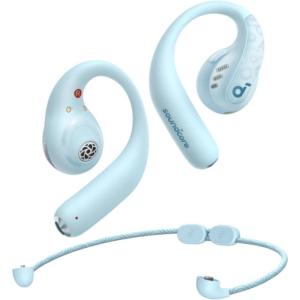 Soundcore by Anker AeroFit Pro Open-Ear Headphones, Ultra Comfort, Secure Fit, Ergonomic Design, Rich Sound with LDAC, Bluetooth 5.3, IP55 Water-Resistant, 46H Playtime, App Control, Wireless Earbuds(Aqua Blue)