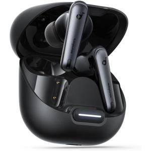 Soundcore by Anker Liberty 4 NC Noise Cancelling Earbuds, 98.5% Noise Reduction, Adaptive Noise Cancelling to Ears and Environment, Hi-Res Sound, 50H Battery, Wireless Charging, Bluetooth 5.3(Black)