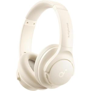 Soundcore by Anker Q20i Hybrid Active Noise Cancelling Headphones, Wireless Over-Ear Bluetooth, 40H Long ANC Playtime, Hi-Res Audio, Big Bass, Customize via an App, Transparency Mode(Almond White)