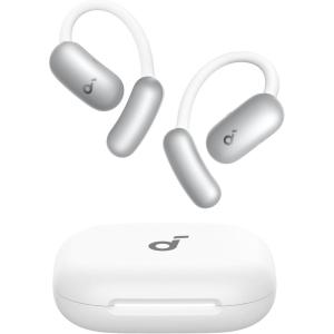 soundcore AeroFit 2 by Anker, Open-Ear Headphones, Real-Time Translation Earbuds, 4 Adjustable Positions for Every Ear Size, 2× Richer Bass, Hi-Res, 42H Playtime, IP55,AI Clear Calls,Wireless Charging(Pearl White)