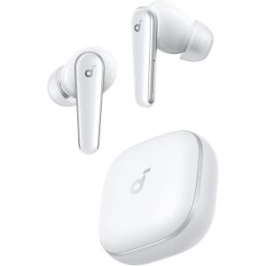 soundcore Liberty 5 by Anker, Noise-Cancelling Wireless Earbuds, 2x Stronger Voice Reduction, Real-Time Adaptive Noise Cancellation, Fast Charging, Dolby Audio, 6-Mic AI Clear Calls, Long Battery Life(Cloud White)