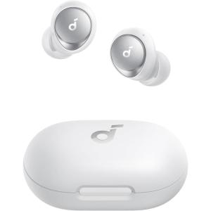 soundcore by Anker Space A40 Auto-Adjustable Active Noise Cancelling Wireless Earbuds, Reduce Noise by Up to 98%, 50H Playtime, Hi-Res Sound, Comfortable Fit, App Customization, Wireless Charge (Blue)(White)