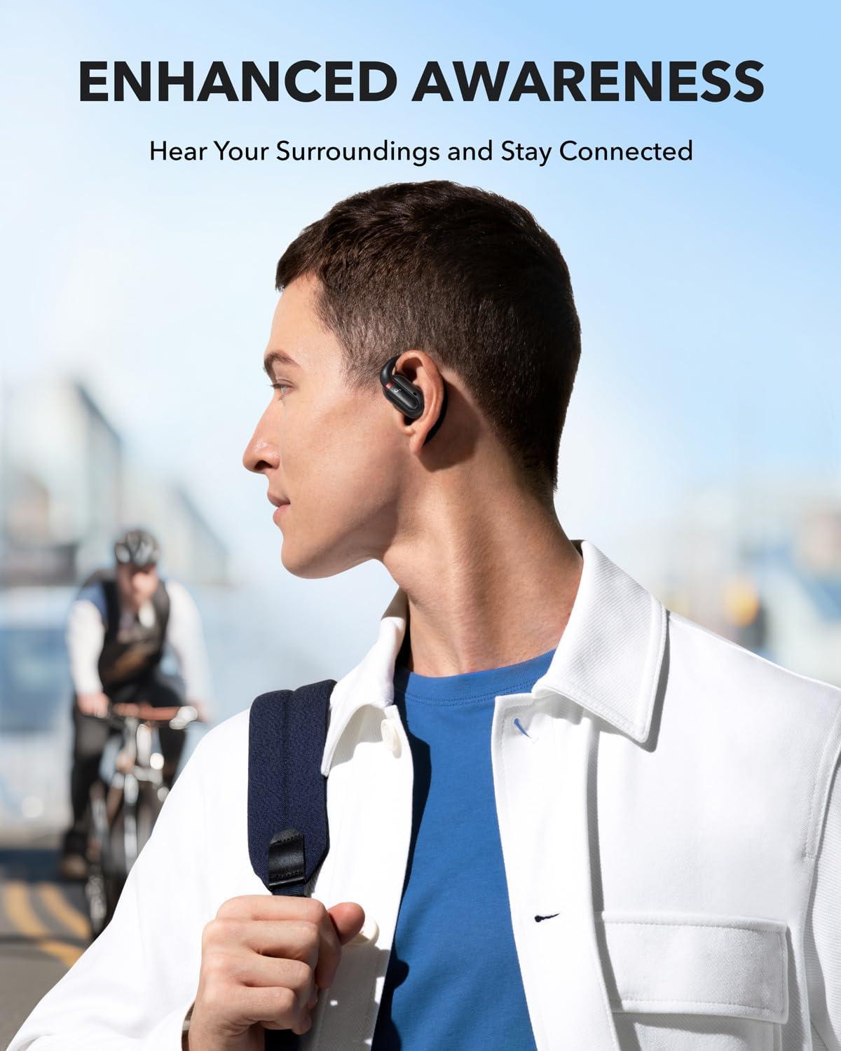 image:imageSoundcore by Anker V30i OpenEar Headphones UltraComfort Lightweight Design Snug Fit Ergonomic Ear Hooks Robust Bass 36H Playtime Bluetooth 53 App Control Clear Calls Wireless Earbuds