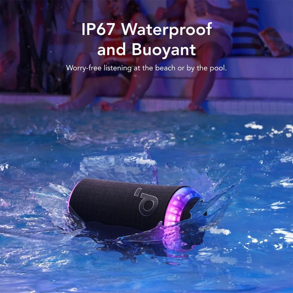image:imageSoundcore Glow Portable Speaker by Anker with 30W 360 Sound Synchronized Radiant Light 18H Playback Customizable EQ and Light Show and IP67 Waterproof