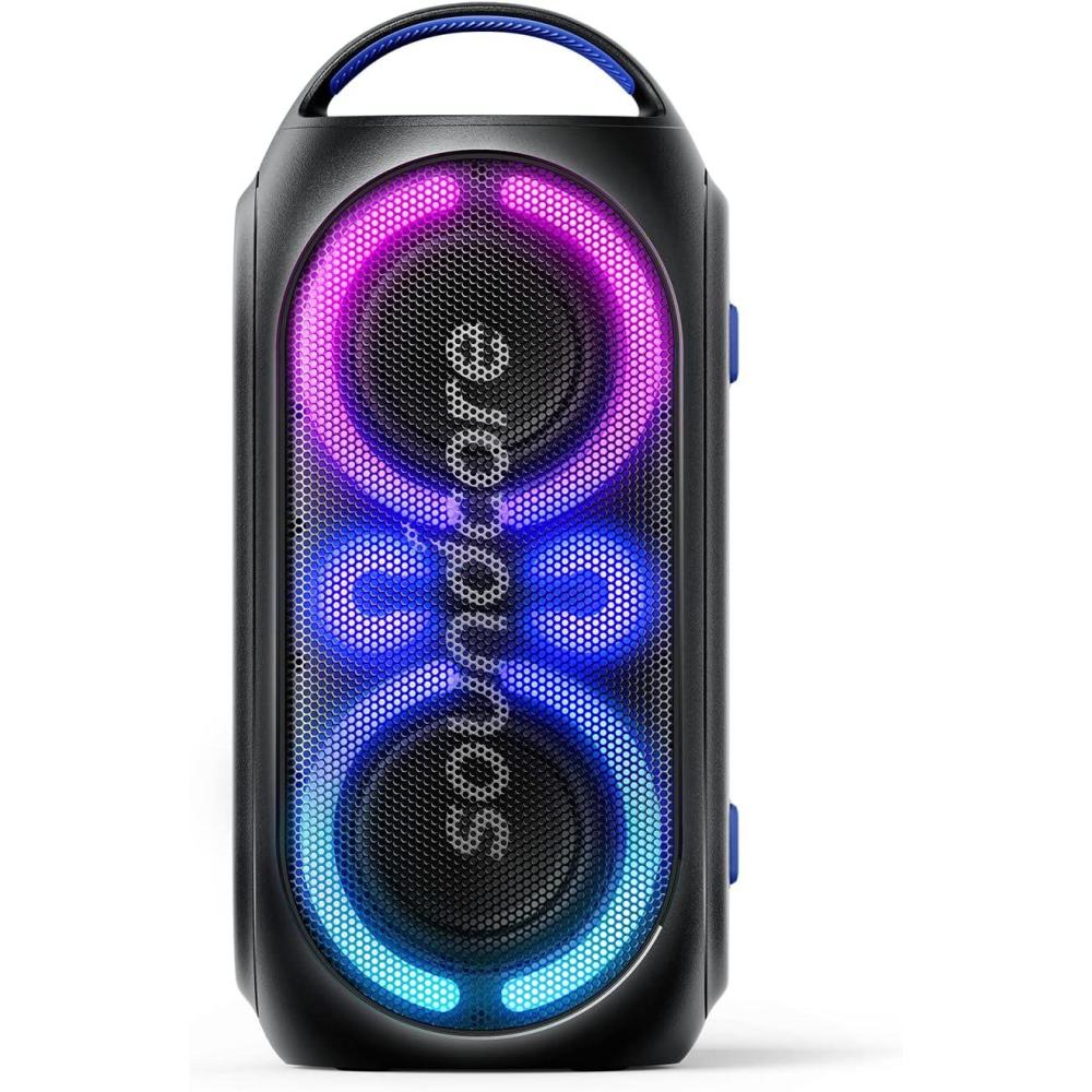image:imageSoundcore Anker Rave Party 2 Portable Speaker 120W Stereo Sound PartyCast 20 Light Show IPX4 WaterResistant 16H Playtime Mic Input Custom EQ amp Bass Up for Party Tailgating Backyard Pool