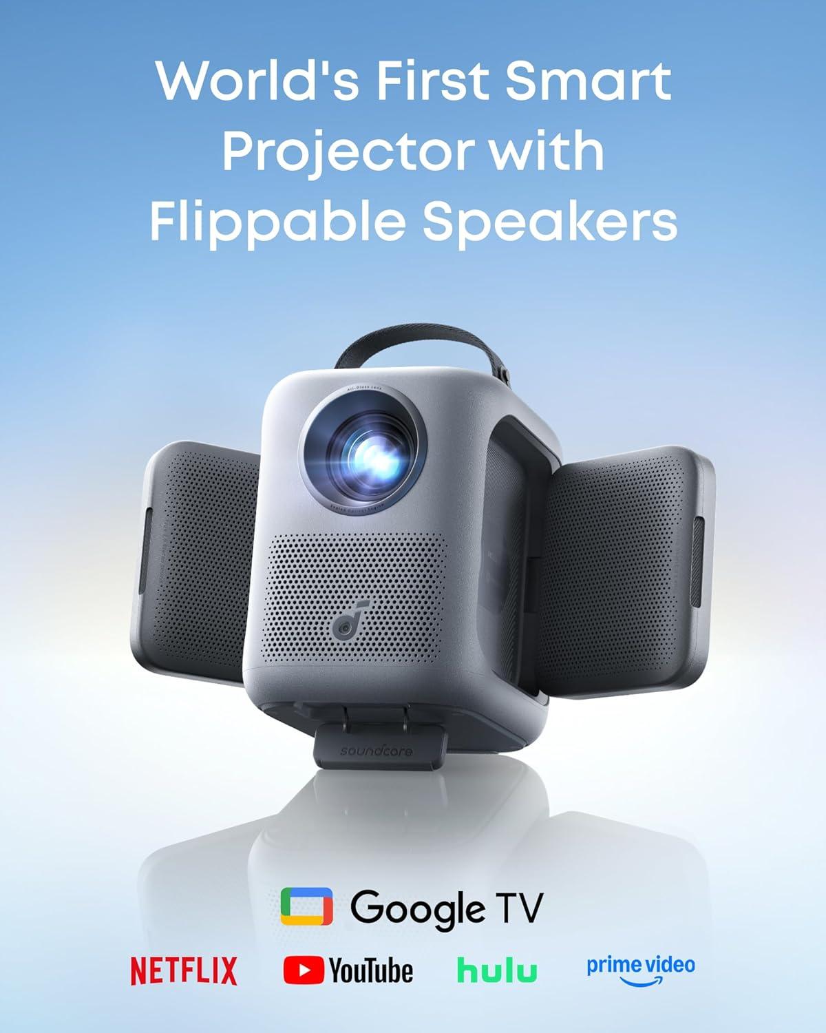 image:imageAnker Nebula P1i Portable Projector with WiFi and Bluetooth by soundcore Flippable Design 1080P FHD 380 ANSI Lumens Auto FocusKeystone AllGlass Lens Builtin Speaker