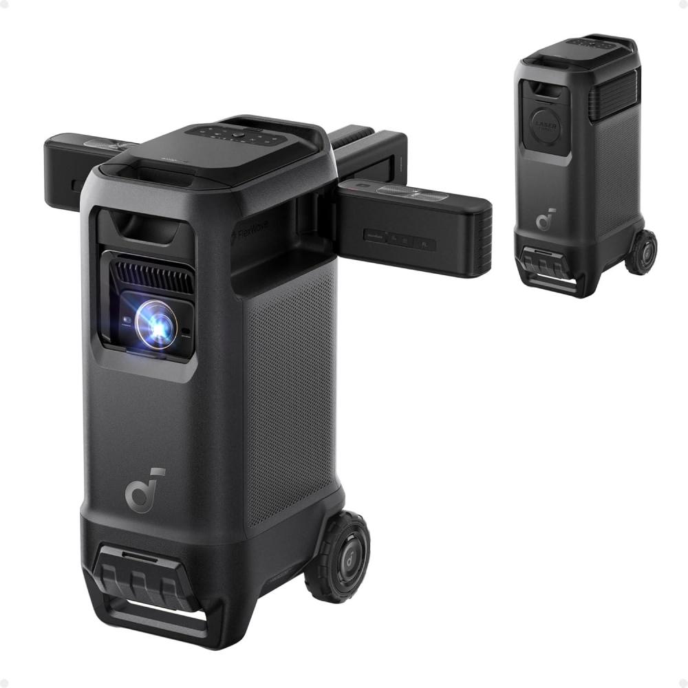 image:imagesoundcore Nebula X1 Pro Mobile Theater 4K Triple Laser Projector with 200 Silent Inflatable Screen 3500 ANSI Lumens 714 Dolby Atmos 560001 Contrast Optical Zoom Wireless Battery PumpX1 Pro