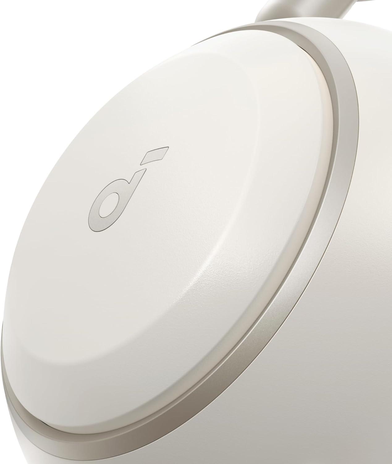 image:imageSoundcore Space 2 by Anker Active Noise Cancelling Headphones Comfortable Fit 50H Playtime LDAC HiRes Wireless Audio Dual Connection Clear Calls Bluetooth 61 Nap Mode Wearing DetectionLinen White