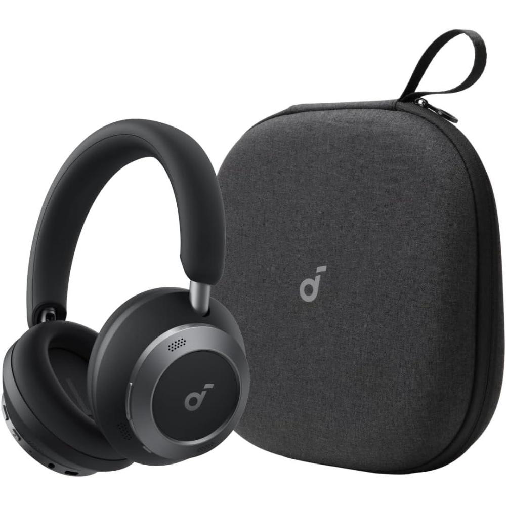 image:imageSoundcore Space One Pro by Anker with Headphones Case Adaptive Active Noise Cancelling Headphones Driven by 6 Mics Super Foldable Design 60H Lossless Audio UltraFast Charging HiRes Wireless