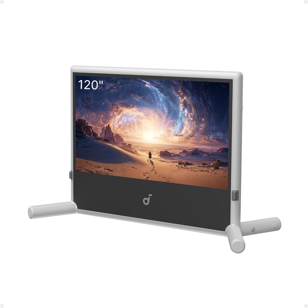 image:imageSoundcore Nebula 120Inch Silent Inflatable Theater Screen with AirTight Design for Zero Noise BatteryPowered Pump WindResistant Structure AntiWrinkle Material for Sharp Image Quality120 Screen
